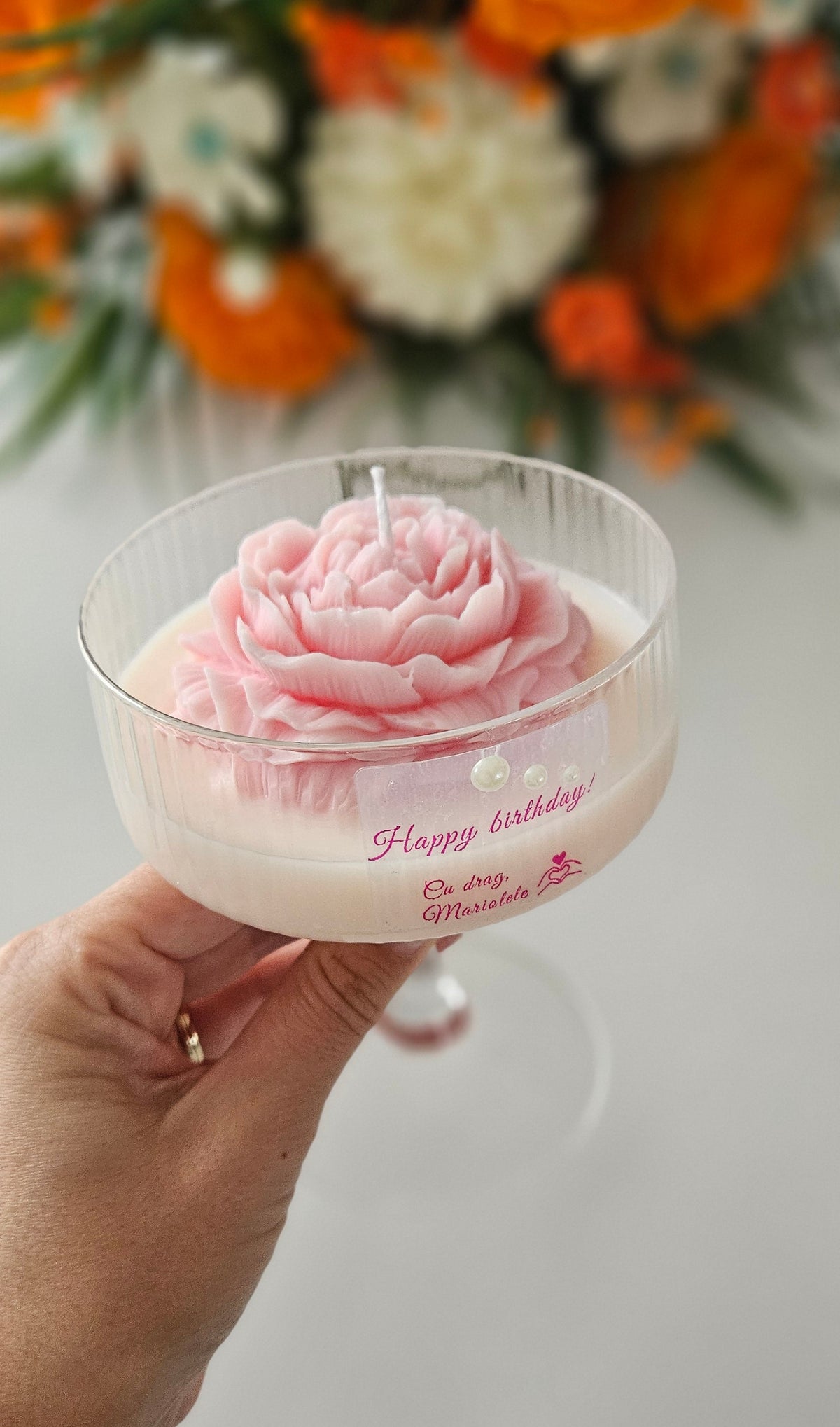 Peony candle